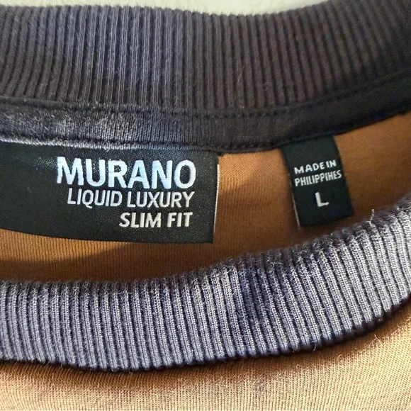 Murano Multicolor Colorblock Soft Liquid Luxury Crewneck Sweatshirt Size Large - Picture 4 of 10